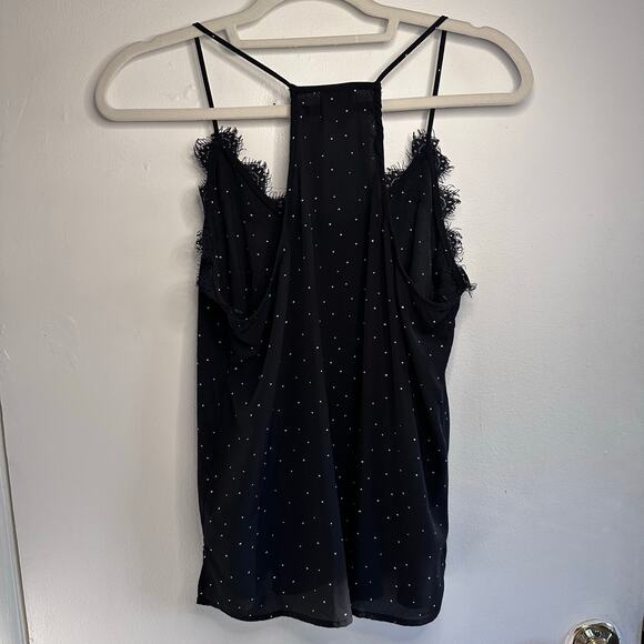 Anthropology Blue Rain black white polka dot cami size small - Picture 4 of 6